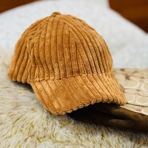 Free People Tan Corduroy Cap NWT